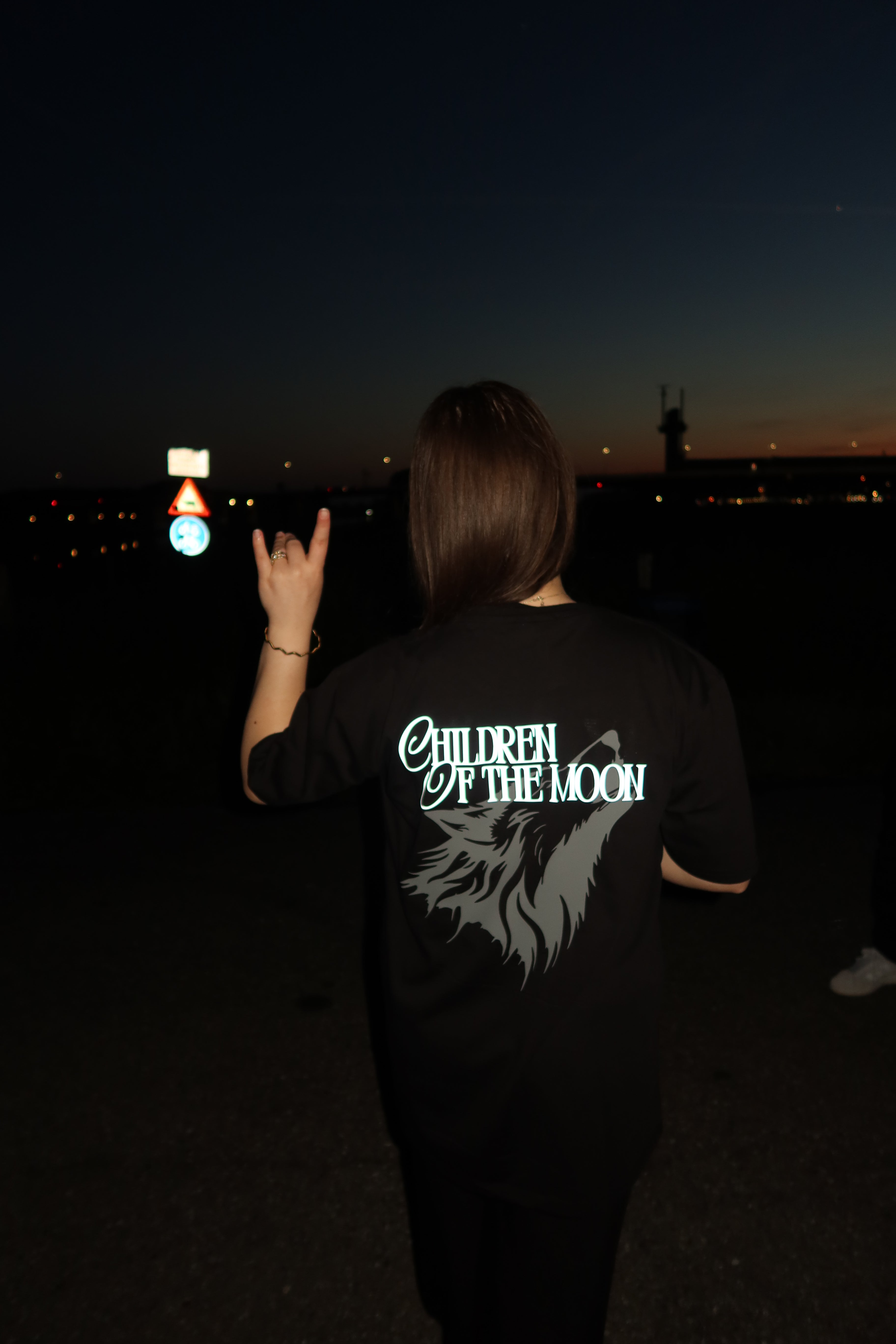 Children of the moon reflecterende T-shirt