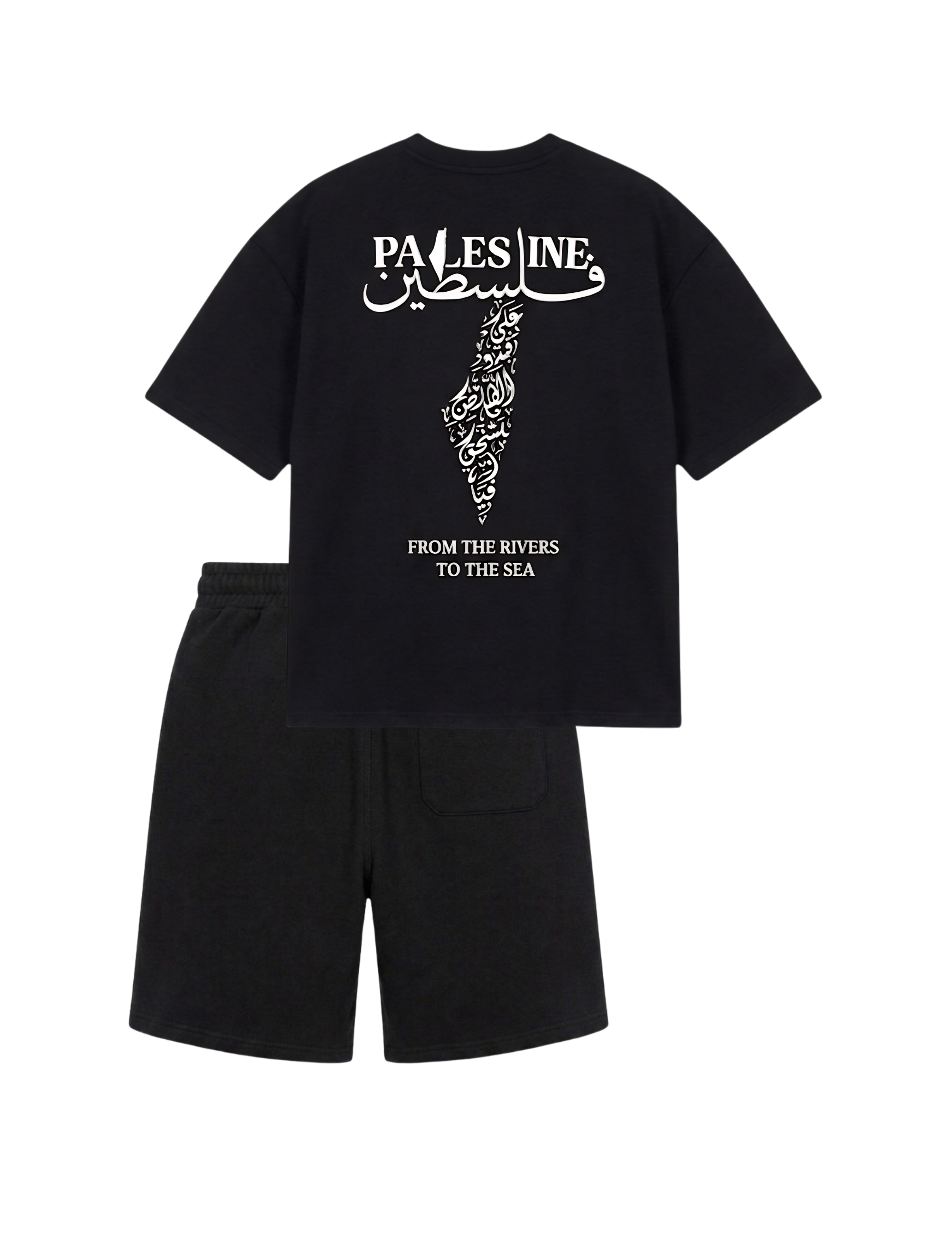 Premium Palestina Set (T-shirt & Short) - Zwaar Katoen & Baggy Fit