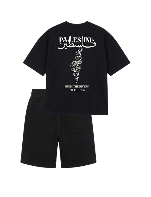 Premium Palestina Set (T-shirt & Short) - Zwaar Katoen & Baggy Fit
