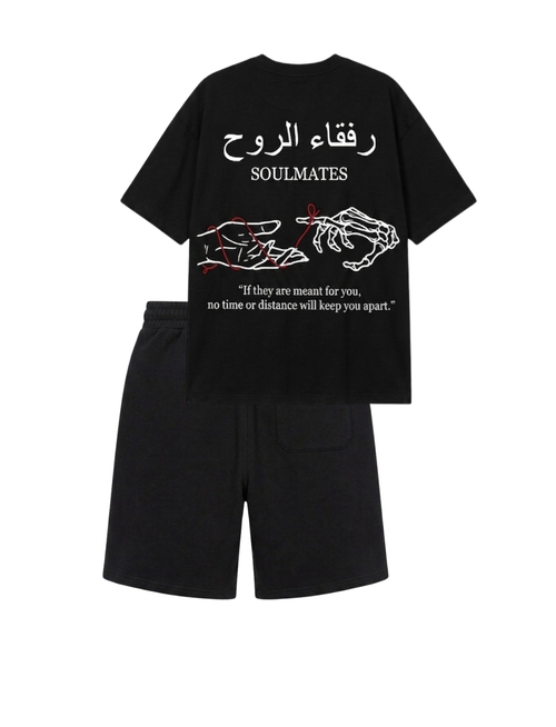 Premium Soulmate Set (T-shirt & Short) - Zwaar Katoen & Baggy Fit